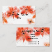 Vorlage für Visitenkarten Aquarellfarben Blume Visitenkarte (Vorne/Hinten)