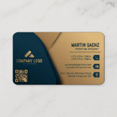 Vorlage für Visitenkarten aus Gold Visitenkarte (Rückseite)