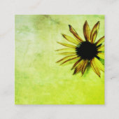 Vorlage für Visitenkarten - Blume grün Quadratische Visitenkarte (Vorderseite)