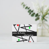 Vorlage für Visitenkarten der modernen Kunst Visitenkarte (Stehend Vorderseite)