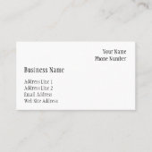 Vorlage für Visitenkarten (Eggshell finish) Visitenkarte (Vorderseite)