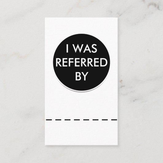 Vorlage für Visitenkarten Empfehlungskarte (Vorderseite)