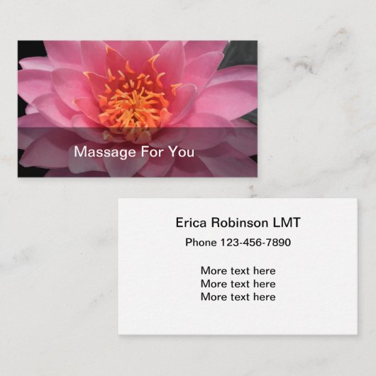 Vorlage für Visitenkarten für Massagen Visitenkarte (Vorne/Hinten)