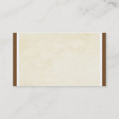 Vorlage für Visitenkarten für Naturkunde Visitenkarte (Rückseite)