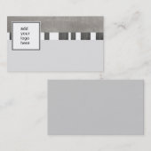 Vorlage für Visitenkarten: Ihr eigenes Logo in Gra Visitenkarte (Vorne/Hinten)