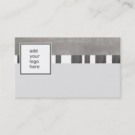 Vorlage für Visitenkarten: Ihr eigenes Logo in Gra Visitenkarte (Vorderseite)