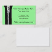 Vorlage für Visitenkarten mit Reißverschluss Visitenkarte (Vorne/Hinten)