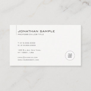 Vorlage für Visitenkarten Modernes Elegantes Einfa Visitenkarte