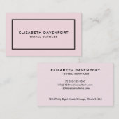 Vorlage für Visitenkarten rosa Visitenkarte (Vorne/Hinten)