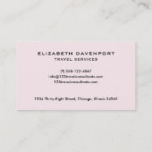 Vorlage für Visitenkarten rosa Visitenkarte (Rückseite)