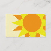 Vorlage für Visitenkarten **Sonnenschein Visitenkarte (Rückseite)