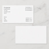 Amerikanisch, 8,9 cm x 5,1 cm Visitenkarte (Vorne/Hinten)