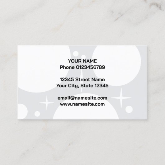 Vorlage für Visitenkarten Visitenkarte (Rückseite)