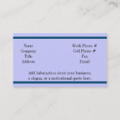 Vorlage für Visitenkarten Visitenkarte (Rückseite)