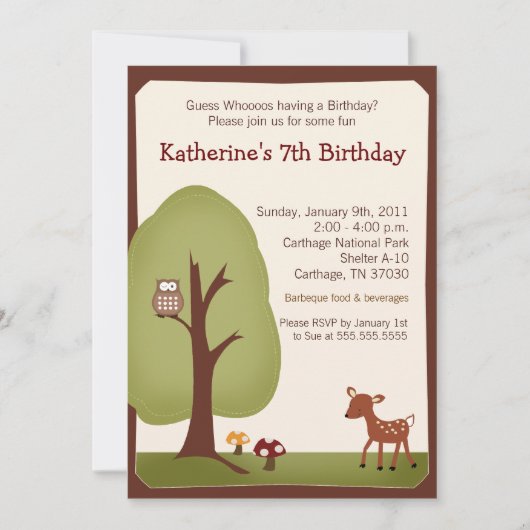 Vorlage für Waldhirsche und -hühner (Vorderseite)