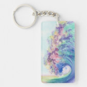 Vorlage für Wasserfarben und Meereswellen Schlüsselanhänger (Vorderseite)