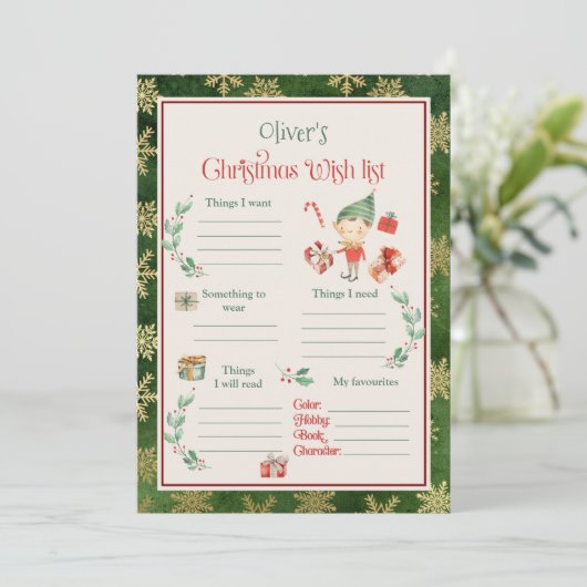 Vorlage für Weihnachtswünsche (Stehend Vorderseite)