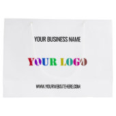 Vorlage für Werbegeschenktafeln für Firmenlogos Große Geschenktüte (Rückseite)