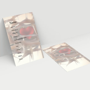 Vorlage für wertvolle Herzkarte Visitenkarte