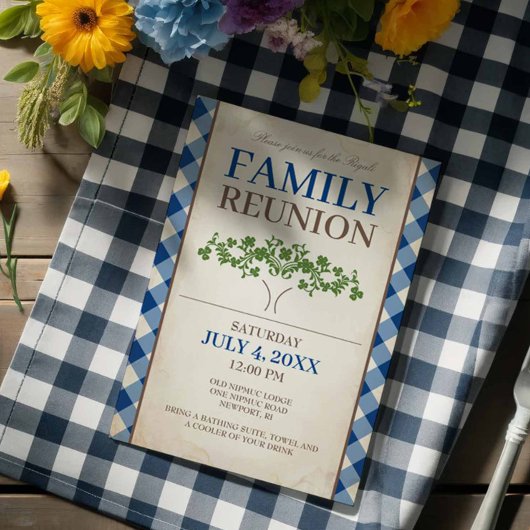 Vorlage für Wiedersehen-Einladungen für Familien