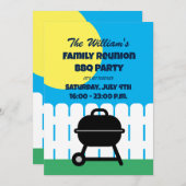 Vorlage für Wiedersehen-GRILLEN-Party Einladung de (Vorne/Hinten)