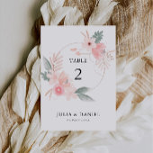 Vorlage für Wildblume-Hochzeitstabellen