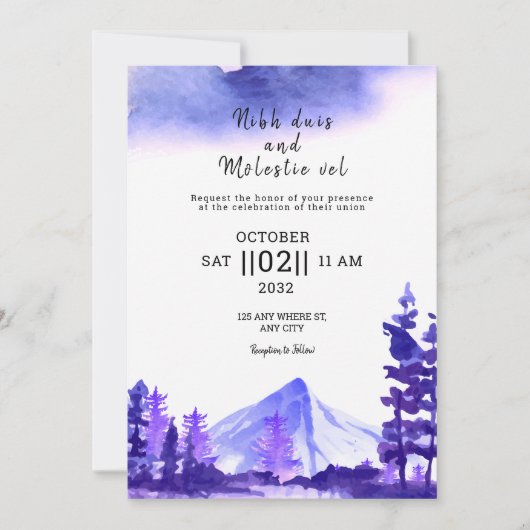 Vorlage für Winter-Hochzeitgebirge (Vorderseite)