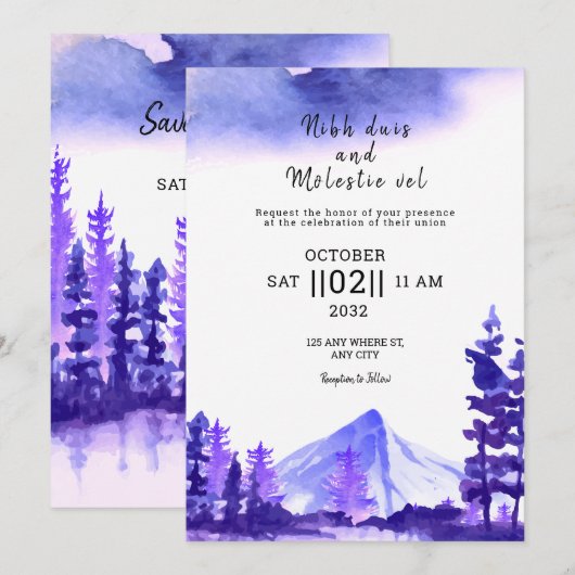 Vorlage für Winter-Hochzeitgebirge (Vorne/Hinten)