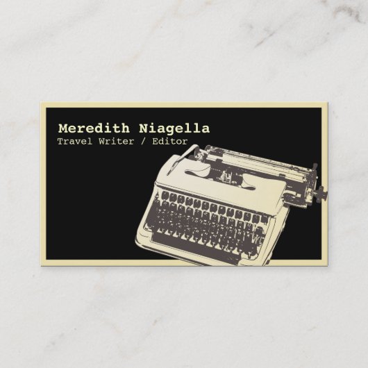 Vorlage für Writer / Editor / Author Business Card Visitenkarte (Vorderseite)