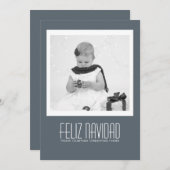 Vorlage für zeitgemäße Feliz Navidad (Vorne/Hinten)