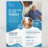 Vorlage für Zuhause Care Service Flyer (Vorderseite)