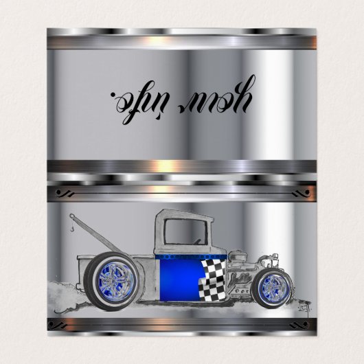 Vorlage für zwei Lastkraftwagen Visitenkarten (Außenseite Aufgefaltet)