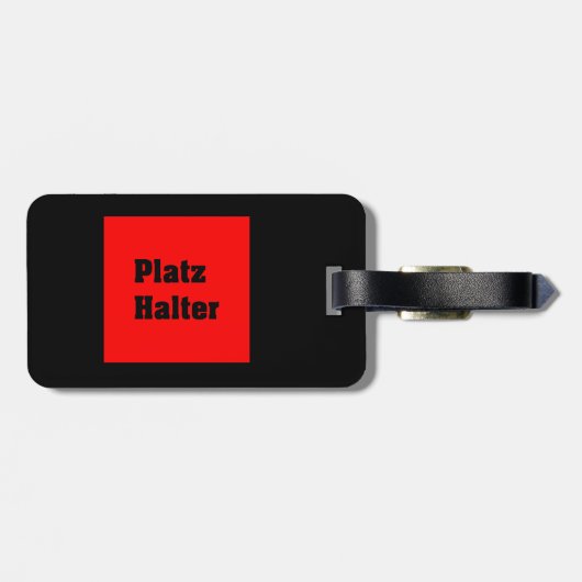 Vorlage Gepäckanhänger (Rückseite horizontal)