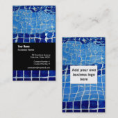 Vorlage Geschäftskarte des Schwimmbad-Unternehmens Visitenkarte (Vorne/Hinten)