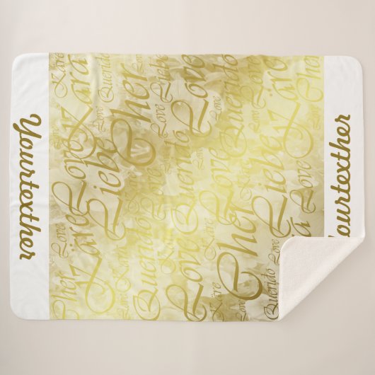 Vorlage, goldfarben, Blume, Fantasie, elegant, Mus Sherpadecke (Vorderseite (Horizontal))