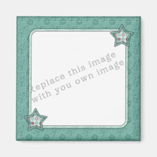 Vorlage: Green Star Frame Design Magnet