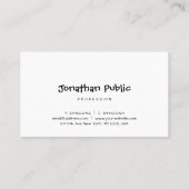 Vorlage Handgeschriebenes Skript Minimalistisch Mo Visitenkarte (Rückseite)