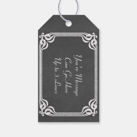 Vorlage - Hintergrund der Chalkboard-Vorlage anpas Geschenkanhänger (Vorderseite)