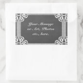 Vorlage - Hintergrund der Zwischenablage mit Grenz Rechteckiger Aufkleber (Tasche)