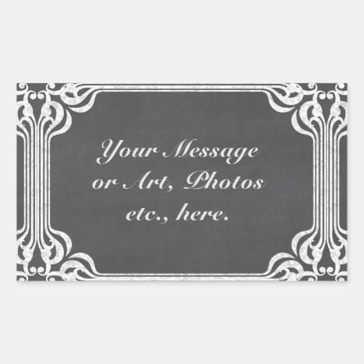 Vorlage - Hintergrund der Zwischenablage mit Grenz Rechteckiger Aufkleber (Vorderseite)