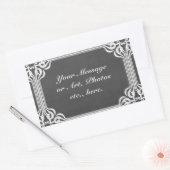 Vorlage - Hintergrund der Zwischenablage mit Grenz Rechteckiger Aufkleber (Umschlag)