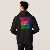Vorlage Hochladen des Fotos für das Logo hinzufüge Hoodie (Schwarz voll)