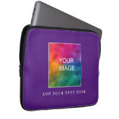 Vorlage Hochladen von Foto Bild Elegant Royal Lila Laptopschutzhülle (Vorne Rechts)