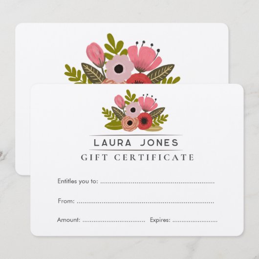 Vorlage Ihres Gutscheins (Vorne/Hinten)