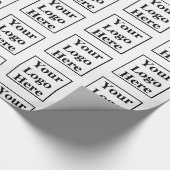 Vorlage Ihres Logos hier Muster auf Weiß Geschenkpapier (Ecke)