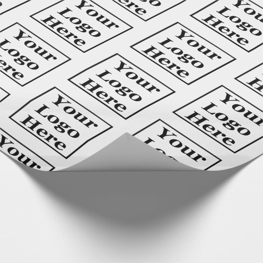 Vorlage Ihres Logos hier Muster auf Weiß Geschenkpapier (Ecke)