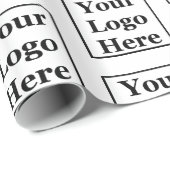 Vorlage Ihres Logos hier Muster auf Weiß Geschenkpapier (Rolleneckpunkt)