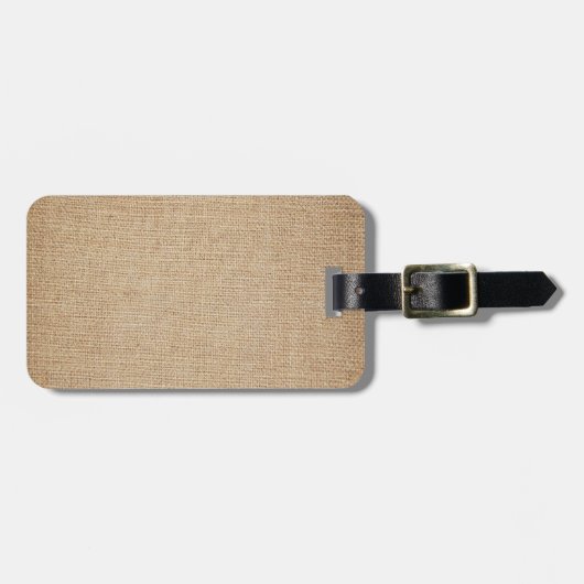 Vorlage - Jute Hintergrund Gepäckanhänger (Vorderseite horizontal)