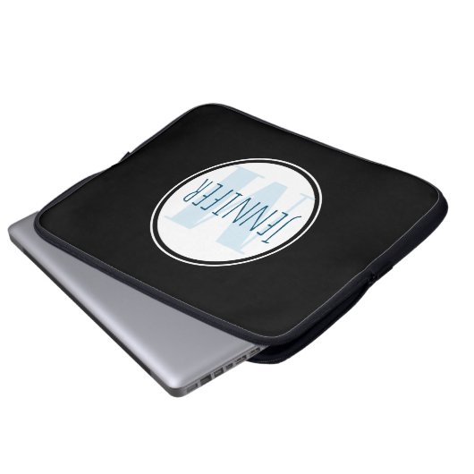 Vorlage lässiger Monogramm Laptopschutzhülle (Vorne Knopf)