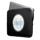 Vorlage lässiger Monogramm Laptopschutzhülle (Vorderseite Links)